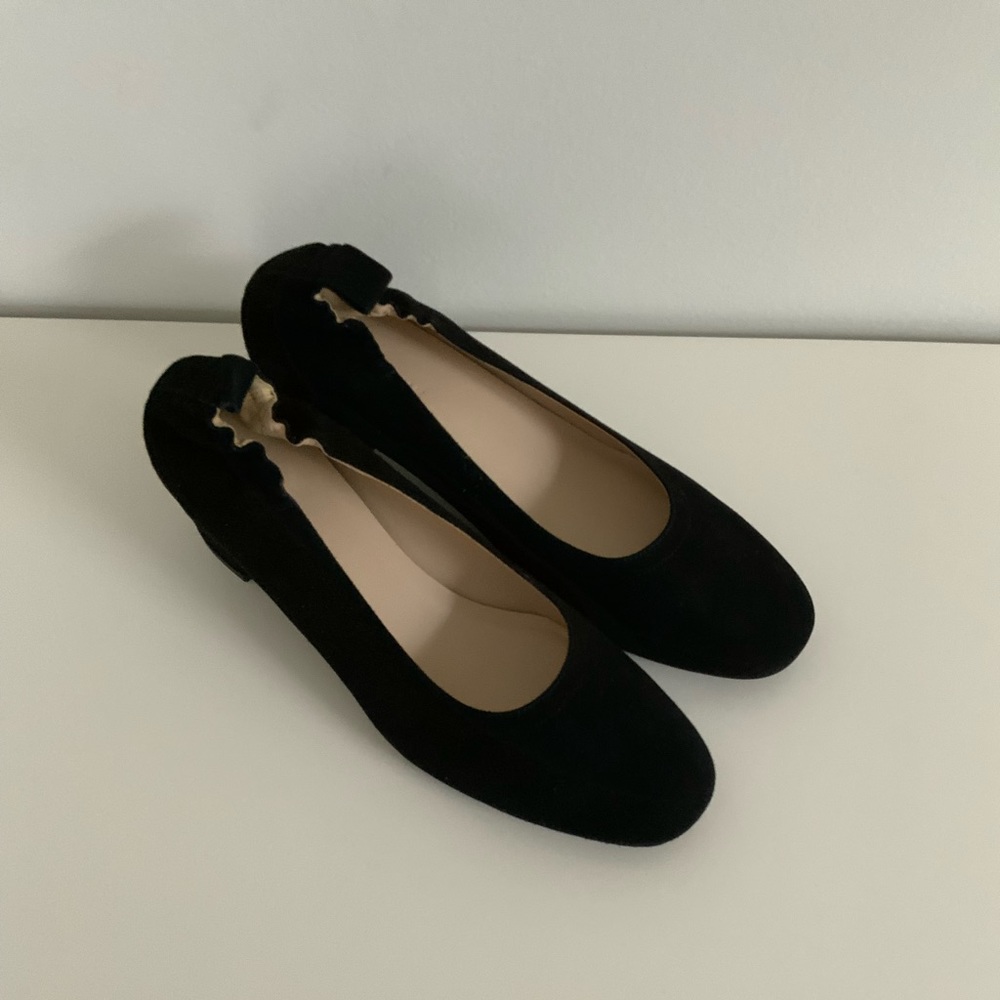 Everlane Black Suede Pumps